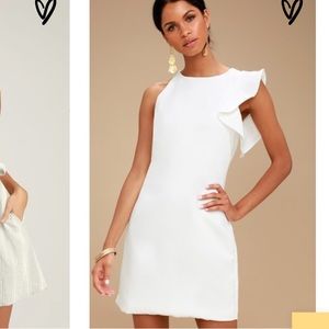 Lulu’s White Dinah One-Shoulder Dress